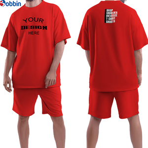 Summer Collection Customized Logo Trade Men's Plus Size Short Jogger <b>Set</b> Comfortable and Breathable Unisex Cotton Shorts <b>Set</b> - Product Image 6