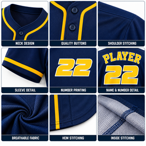 Maillot de baseball sublimé personnalisé pour jeunes, léger, respirant, à boutons, uniforme d'équipe pour enfants, personnalisable, OEM, marque privée, sport - Product Image 3