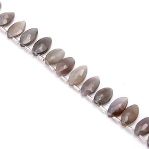 Cuentas facetadas de piedra lunar gris natural, cuentas de piedra lunar gris con perforación lateral, cuentas de piedras preciosas para la fabricación de joyería 7x12-8x13MM - Product Image 4