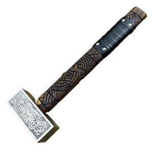 MORTAL BLADES Marteau Viking OEM personnalisé, fait main en acier au carbone, design gravé à la main, qualité industrielle, multi-usages, manche en hickory - Product Image 6