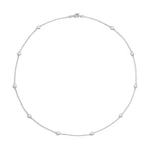 Lab Grown Diamond Christian Wedding <b>Statement</b> <b>Necklace</b> 14K 18K Solid Gold Bezel Setting Cable Chain 18 Inches Everyday Wear - Product Image 5