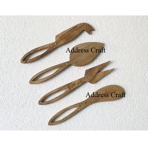 Eco Friendly Mango Wood <b>Cheese</b> <b>Set</b> of 4 Piece Fork Spreader Kitchenware <b>Cheese</b> <b>Knife</b> <b>Set</b> Marble Handle Durable Hand Wash Only - Product Image 3