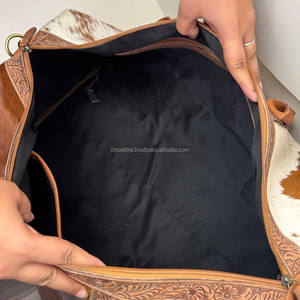 Usine Nouveau Design Fabriqué À La Main En Cuir De Vachette Sac Duffel Spacieux Intérieur Vintage Voyage Compagnon Nuit Weekender Sacs - Product Image 6