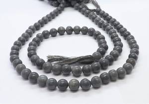 ลูกปัดมูนสโตนสีเทาธรรมชาติทรงกลมเรียบขนาด 7.5-8.5 มม. ลูกปัดพลอยมูนสโตน 13 นิ้ว ทรงกลมสีเทา - Product Image 4