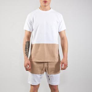 Conjunto de dos piezas para hombre, chándal de verano, Camiseta lisa de Color sólido y conjuntos cortos, chándales más vendidos, ropa barata de fábrica, 2022 - Product Image 6