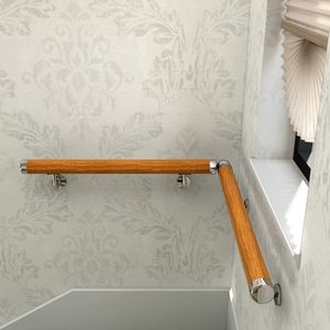 Barandilla de Madera para Escalera Montada en la Pared, Longitud Personalizada, Diseño Tradicional, Barandal de Escalera de 2 5/8 Pulgadas de Diámetro - Product Image 3