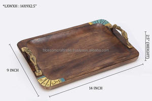 Bandeja de Madera Sostenible de la Mejor Calidad, Más Vendida, Ecológica, Duradera, Hecha a Mano, Decoración para el Hogar y la Cocina, Proveedor Mayorista de Regalos - Product Image 4
