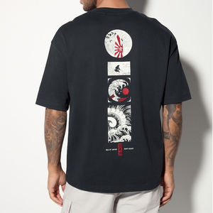 T-shirt Streetwear Homme Coupe Ample en Polyester/Coton Lavé Style Gothique Sombre 220g avec Logo Personnalisé Sérigraphié - Product Image 6