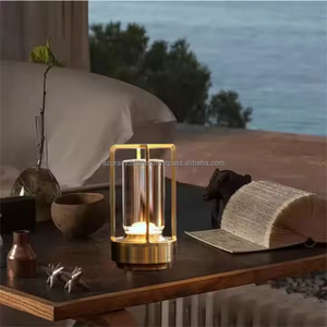 โคมไฟตั้งโต๊ะอลูมิเนียมไร้สายชาร์จไฟได้ของตกแต่งร้านอาหารโรงแรมศิลปะงานเตารีด - Product Image 6