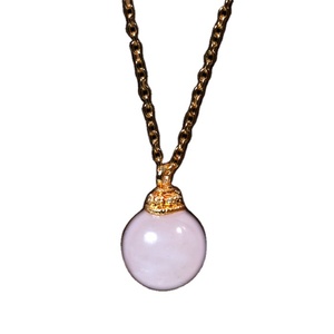 ผู้ค้าส่งรายใหญ่ จี้รูปทรงล็อคทำจากอาเกต พร้อมสร้อยชุบทองสำหรับผู้หญิง/ทุกเพศ - Product Image 1