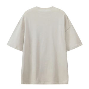 T-shirt décontracté pour homme de grande taille avec logo personnalisé brodé de haute qualité, épaules tombantes, noir, 180 g/m², 100 % coton - Product Image 6