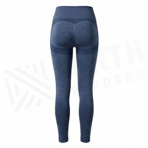High Quality Nylon Spandex Womens Yoga <b>Leggings</b> Hot Selling Seamless Waist Workout Pants Solid <b>Pattern</b> Customized Color - Product Image 2