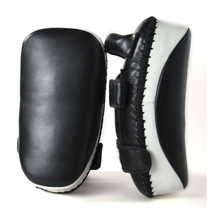 Premium Leather Curved Muay Thai Pads Durable MMA Kick Striking <b>Shield</b> for Martial Arts Training - Product Image 1