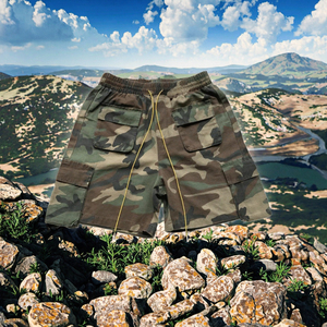 Shorts cargo camouflage de haute qualité pour hommes, en Spandex/Polyester, coupe ample, imprimés sur mesure, pour l'extérieur, style urbain, séchage rapide, écologiques - Product Image 3