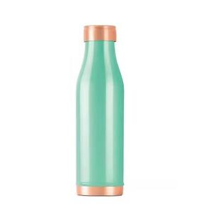 Matte Grey Copper Water Bottle Textured Finish Reusable Leakproof Drink Bottle With Copper Glass Travel Office Gift - Product Image 5