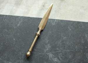 Solid <b>Brass</b> <b>Letter</b> Opener with Smooth Metal Finish – A Reliable Everyday Tool for Opening Mail and Packages - Product Image 6