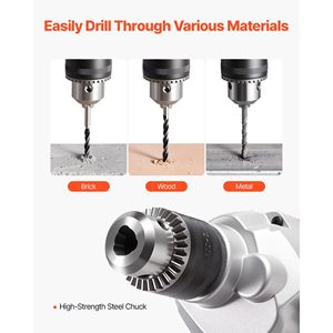 Trapano Elettrico con Cavo da 1/2 Pollice e Miscelatore, 850 RPM, 5.4A, Impugnatura a D, Pratico Miscelatore per Calcestruzzo - Product Image 4