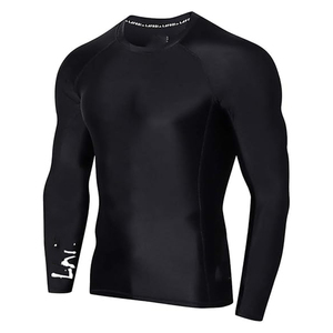Wholesale Men Long Sleeve Rash Guard <b>Compression</b> <b>Shirt</b> Graphic Print UV Protection Custom Logo OEM Factory - Product Image 3