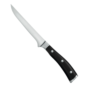 Couteaux à désosser professionnels de 5 pouces en acier inoxydable, lame étroite incurvée et tranchante, avec manche ergonomique noir à triple rivet pour la viande - Product Image 3