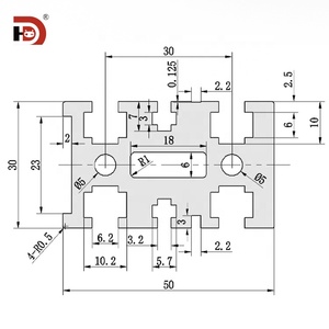 Profils en aluminium extrudé 3050, rail de guidage pour convoyeur à courroie synchrone 3050, protection des bords du convoyeur, profils en alliage d'aluminium - Product Image 2