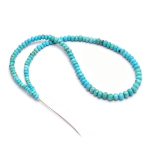 Cuentas facetadas redondas de turquesa AAA de 3.50mm-6mm, turquesa natural genuina de Arizona, cuentas de piedras semipreciosas multicolor para joyería. - Product Image 2
