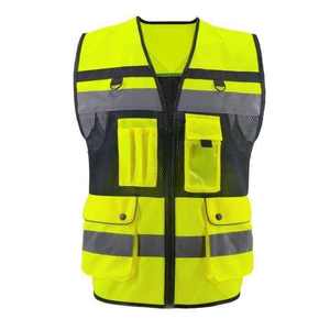 Chaleco de Seguridad de Alta Visibilidad Personalizado con Logotipo, Color y Marca, Unisex, de Alta Calidad y con Múltiples Bolsillos - Product Image 1