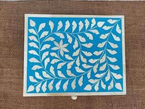 Boîte à bijoux artisanale en os incrusté, motif floral marocain, écologique, pour rangement décoratif, décoration de table, nouvel an - Product Image 4