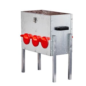 Mangiatoia Automatica per Polli con Protezione Anti-Roditori, 6 Porte, Grande Capacità 5kg, in Metallo Zincato, con Nuove Gambe e Coperchio - Product Image 3