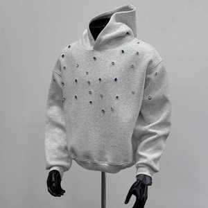 2026 Stylish Customized Rhinestone Winter Hoodie <b>Women</b> Best Selling Slim Fit Quick Dry 100% Cotton <b>Windbreaker</b> - Product Image 5