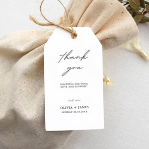 Luxury Wedding Favor Tags Plantable Paper Hang Tags for Gift Packaging Custom Printed Thank You Gift Tags with Jute String Use - Product Image 4