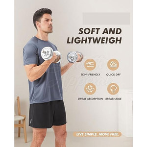 T-shirts de sport en maille pour hommes, respirants, à séchage rapide, pour la course à pied, la gym et les sports de plein air - Product Image 3