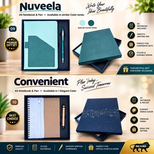 Set de Regalo de Cuaderno A5 y Bolígrafo con Logotipo Personalizado, Cuero PU, Artículos de Oficina Promocionales, Regalos Corporativos - Product Image 3