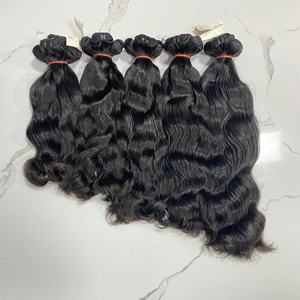 LISTO PARA ENVIAR RAW SIN PROCESAR natural ondulado CAMBODIANO CABELLO HUMANO doble dibujado DOBLE TRAMA MÁQUINA 18 PULGADAS - Product Image 2