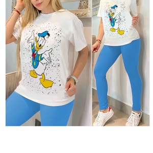 Nouveauté - T-shirt à manches courtes pour femmes, taille plus, imprimé personnalisé, mode estivale, imprimé de dessins animés, expert de BD - Product Image 3