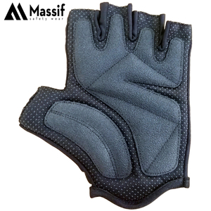 Gants de cyclisme unisexes en cuir Velocity Race Gear, les plus vendus, demi-doigts, rembourrés en gel, antidérapants, respirants, pour BMX, MX, ATV, VTT - Product Image 2