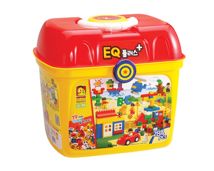OXFORD TODDLER EQ PLUS 284 Pieces <b>Building</b> <b>Block</b> <b>Set</b> Large Bucket Construction Toy <b>Set</b> Kids Age +3yrs Made in Korea - Product Image 1