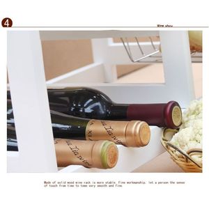 Carrello da Cucina e Sala da Pranzo YJ Bianco con 2 Cassetti, 3 Cestelli, 3 Ripiani e Ruote Girevoli, Spedizione Gratuita - Product Image 5