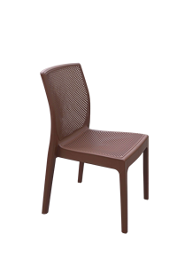 Modern Perforated PP Plastic Commercial Office Chair Stackable Adjustable Durable Fixed Armrest <b>Swivel</b> with Anti-Slip Leg Pads - Product Image 3