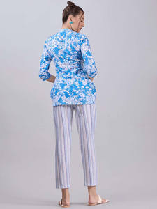 Digital Printed Polyester Summer <b>Lace</b> Floral Breathable Eco-Friendly <b>Elastic</b> Waist Women's Casual Midi Dress OEM Service India - Product Image 2