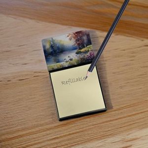 New Bufflehead Self-Sticky Note <b>Pads</b> <b>Refillable</b> Dispenser Memo Card Holder Blank Desk Accessories - Product Image 2