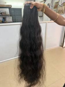 Extensiones de Cabello Humano Ondulado Indio de 30-32 Pulgadas, Cabello Natural Ondulado sin Procesar de Templo, sin Caída ni Enredos - Product Image 1