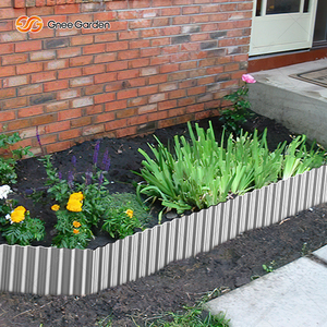 Bordure paysagère en acier CORTEN argenté 8'*50' à clouer pour jardin, parterre de fleurs, allée GNEE GARDEN GL-8X50F-PRM - Product Image 5