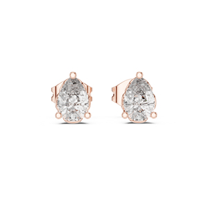 Boucles d'oreilles en or jaune 14 carats avec diamants de laboratoire en forme de poire pour femmes |   Collection de mariage |   Nouveau diamant cultivé - Product Image 3