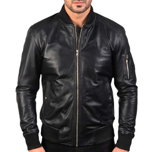 Veste en cuir de mouton véritable de qualité supérieure pour hommes, élégante et durable, confortable, vêtement d'extérieur de classe, style premium doux. - Product Image 2