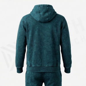 Ensemble de survêtement homme imprimé style hiver, délavé à l'acide, couleur personnalisable, séchage rapide, respirant, en coton, pour la gym et l'entraînement - Product Image 2