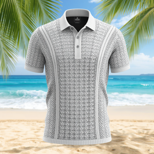 Chemise de sport tricotée imprimée pour homme avec poche, anti-plis, en Spandex/Polyester, tenue décontractée et athlétique, personnalisation OEM/ODM - Product Image 4