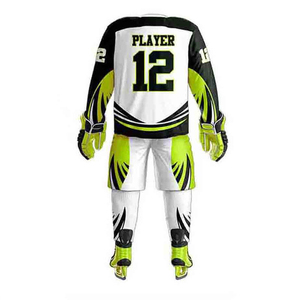 Ensemble d'uniformes de hockey sur glace personnalisés 2026 avec numéro d'équipe, votre logo, conception OEM, unisexe, écologique, respirant, 100 % polyester, orné - Product Image 2
