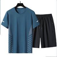 Nouveaux ensembles d'été pour hommes, ensembles décontractés à motifs, t-shirt ample avec short, pantalon court d'extérieur, ensembles de marque pour hommes