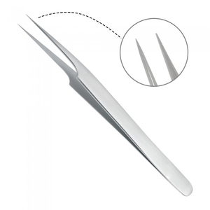 Pince à épiler professionnelle en acier inoxydable pour extensions de cils, outils de maquillage courbés et droits, 1 pièce - Product Image 2
