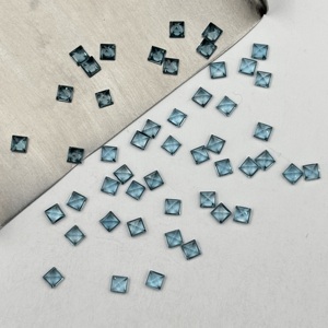 Piedra Preciosa Suelta Natural London BT (Topacio Azul) Corte Cuadrado 2mm Grado AAA Pulido Premium - Product Image 6